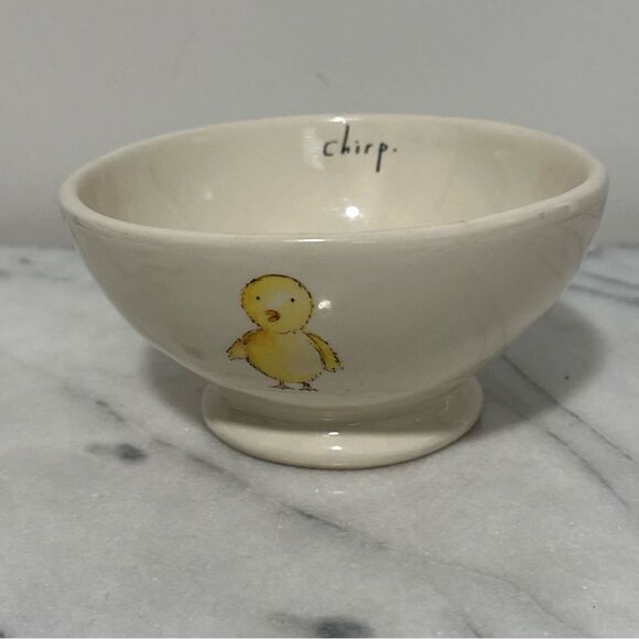 Charming Cream Bowl with Chick Design Rae Dunn chirp VTG - Picture 4 of 12